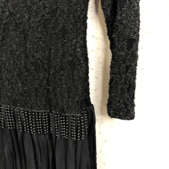 Vintage Rubina Dress Womens Small Black Lace Pleats Fairy Whimsigoth  Feminine - Picture 8 of 16